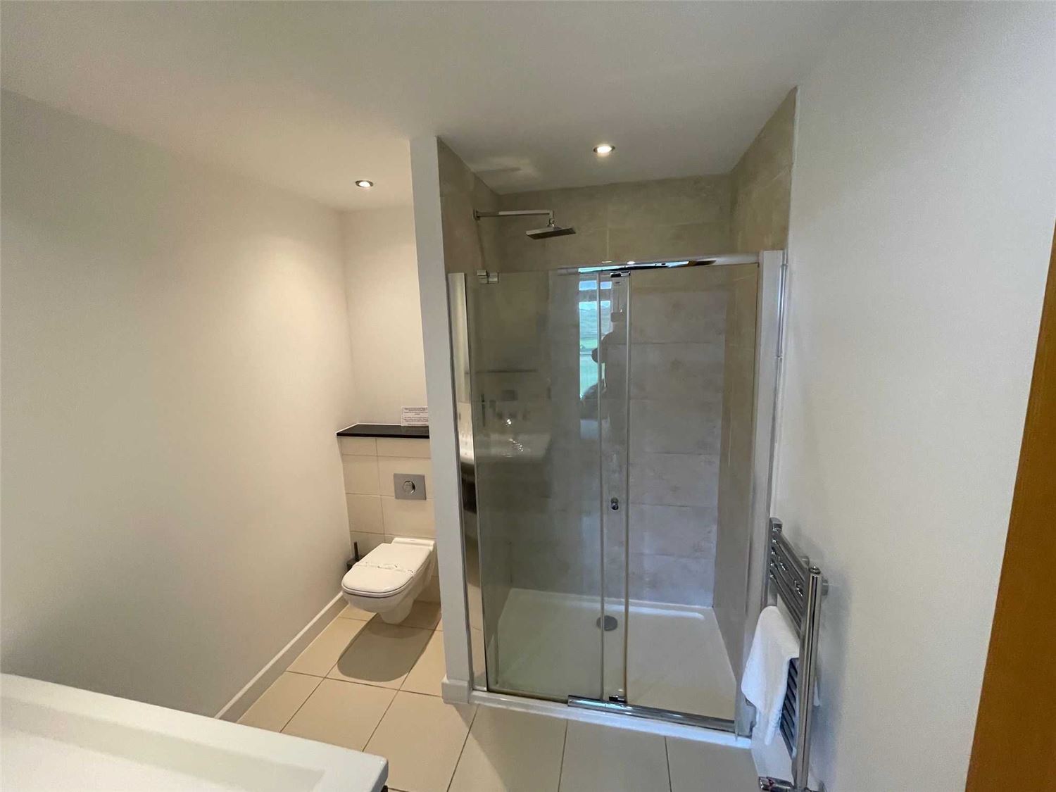 ensuite shower and WC in self catering stylish apartment in Newquay